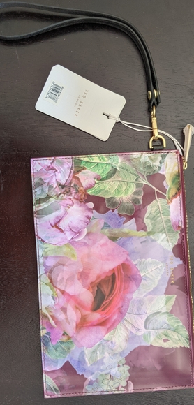 Ted Baker London Handbags - Ted Baker Printed Xhatch Leather Clutch